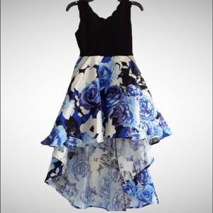 speechless kids dress size 8 floral high low girls evening dress- worn once